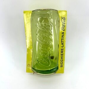 Coca Cola McDonald's 2008 Lime Green Can Glass Luminarc Italy 33cl NIB